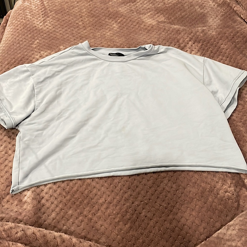 Used light blue SHEIN crop top.